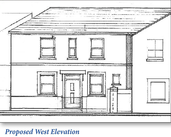 Lot: 139 - LAND WITH PLANNING FOR RESIDENTIAL DWELLING - Proposed West Elevation